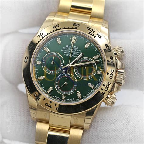 rolex daytona green dial for sale|rolex daytona 116508 green.